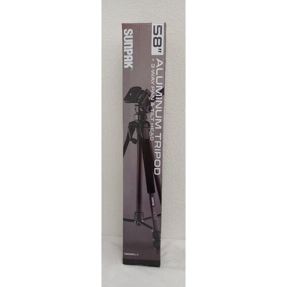 Sunpak 5858DLX Medium Duty Video Tripod Camera Video Production Stand 58" NIB - Picture 1 of 10